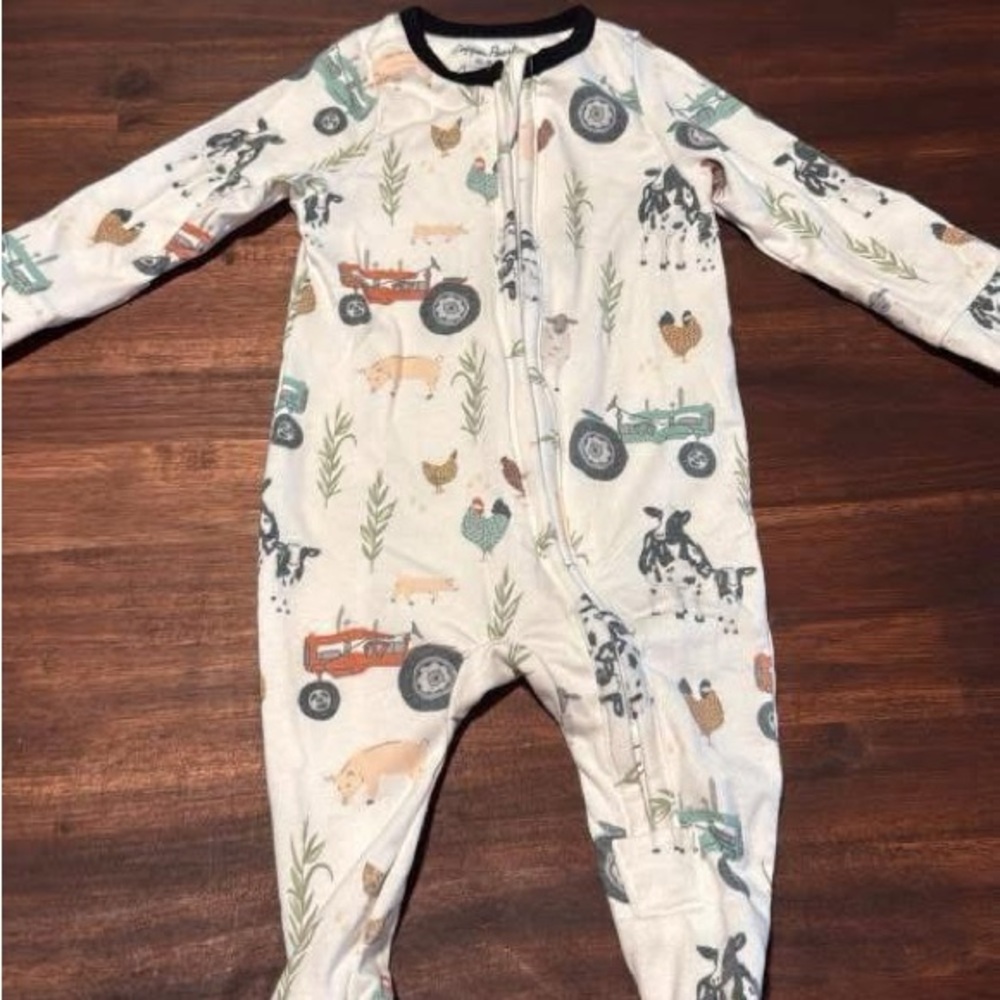 Farm Animal Print Copper Pearl Sleeper & Swaddle